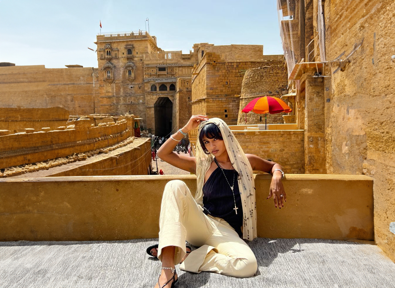 A picture of Tanya Ravichandran in India.